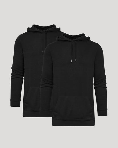 Black Tall Waffle Hoodie 2-Pack
