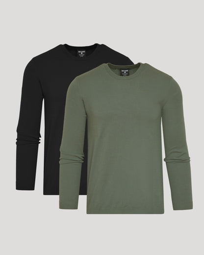 Black & Moss Crew Neck Sweater 2-Pack