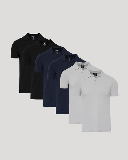 Neutral Navy Dressy Polo 6-Pack