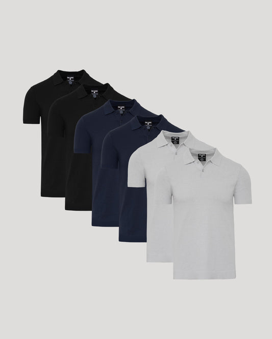 Neutral Navy Dressy Polo 6-Pack