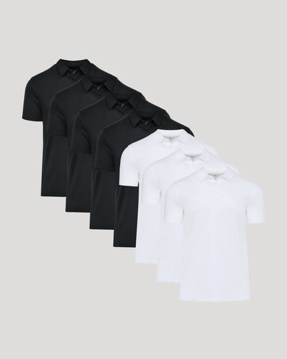 Black & White Premium Pima Polo 7-Pack