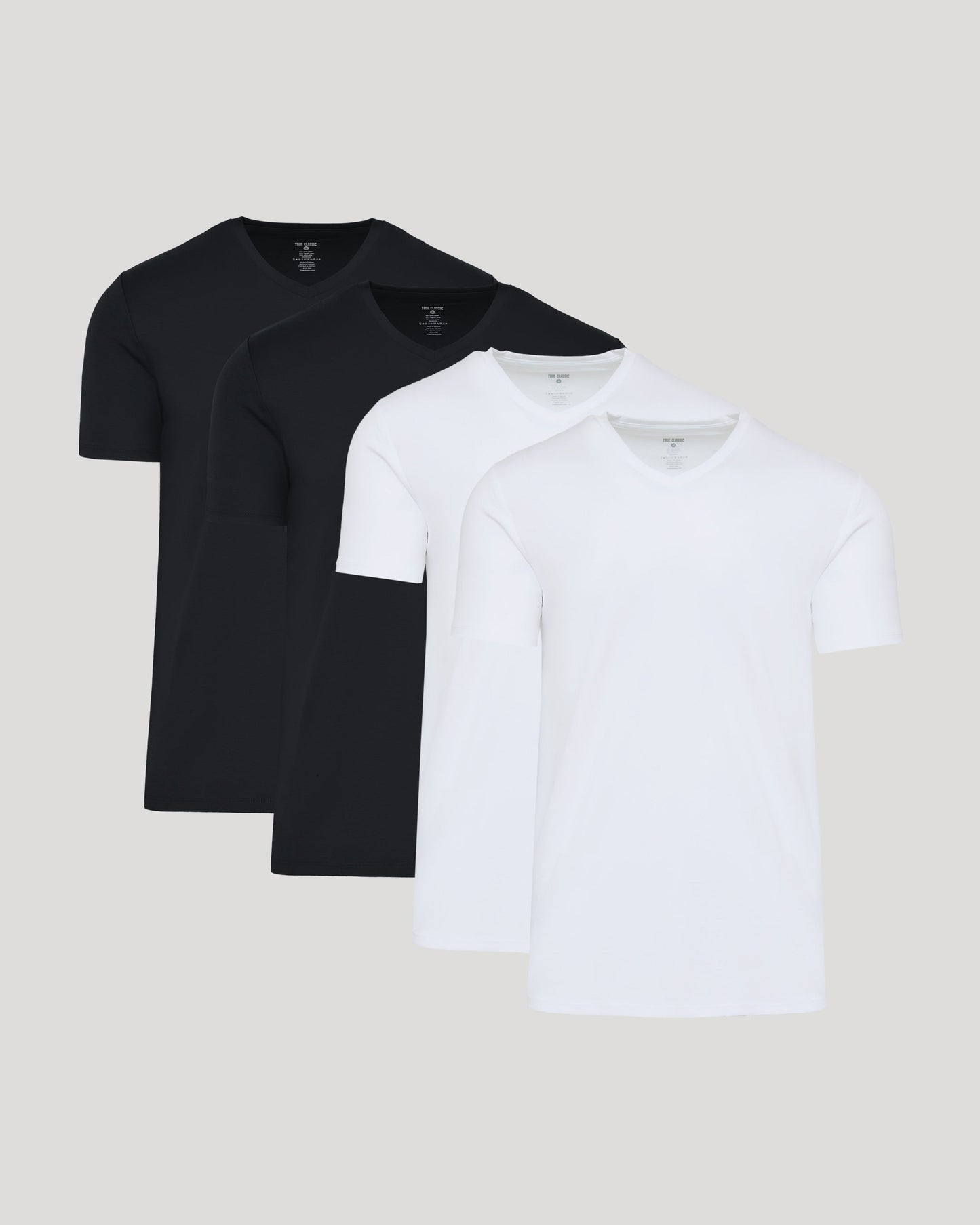 Black & White Premium Pima V-Neck 4-Pack