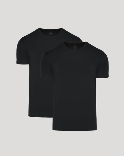 Black Premium Pima Crew Neck 2-Pack