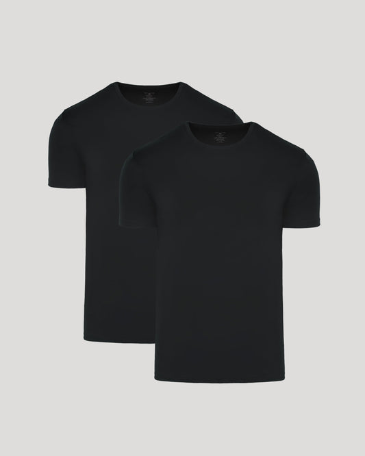Black Premium Pima Crew Neck 2-Pack