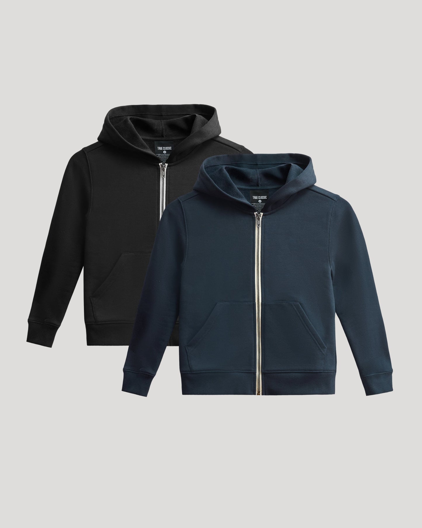 Boys' Black & Navy Fleece Zip Hoodie 2-Pack