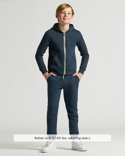 Boys' Black & Navy Fleece Zip Hoodie 2-Pack