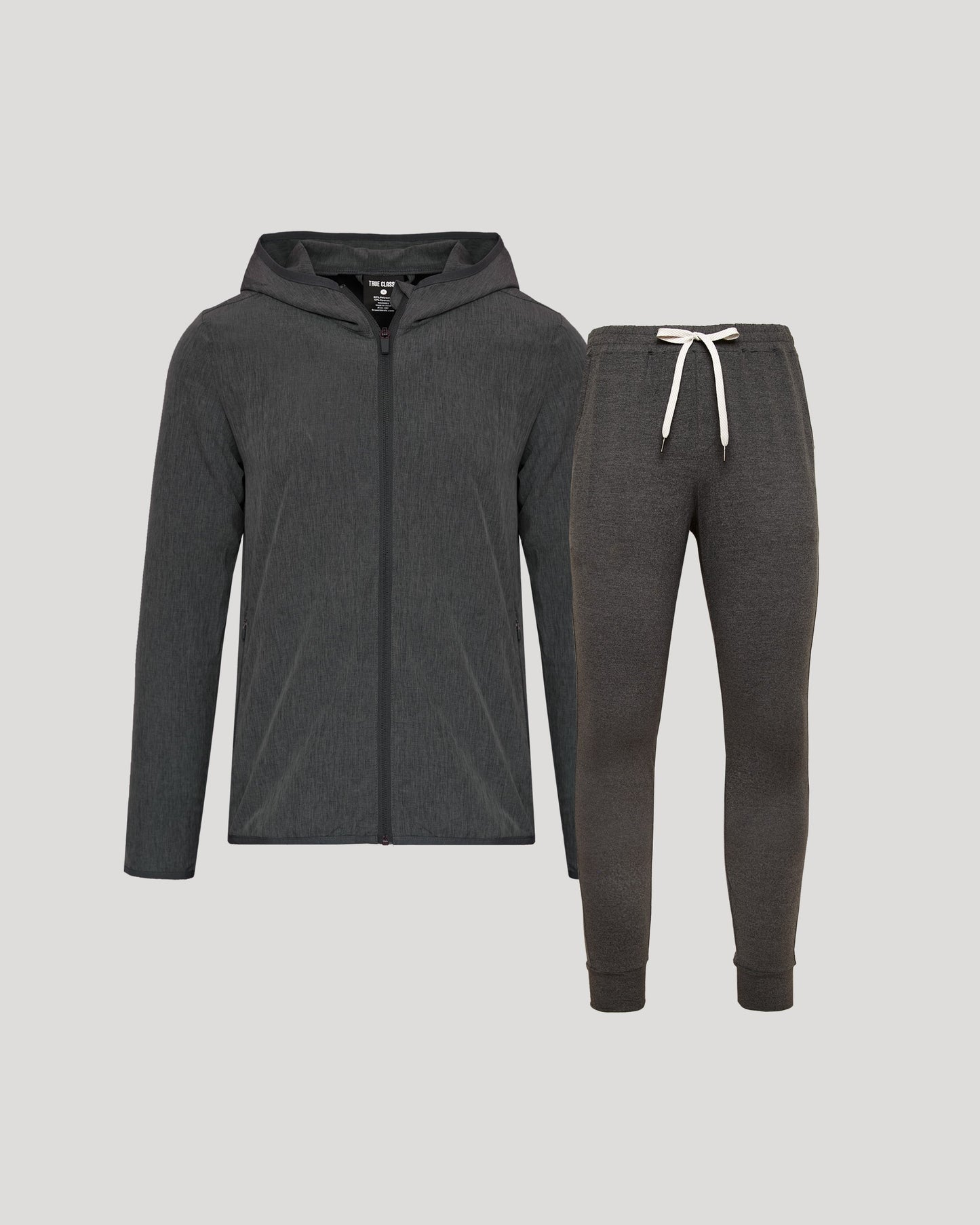 Charcoal Heather Gray Active Shell Jacket & Active Jogger 2-Pack