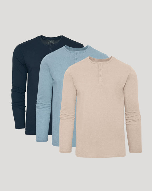 Classic Long Sleeve Henley 3-Pack