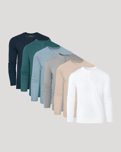 Classic Long Sleeve Henley 6-Pack