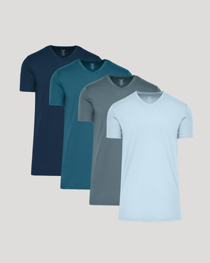 The Standard Tall Premium Pima V-Neck 4-Pack
