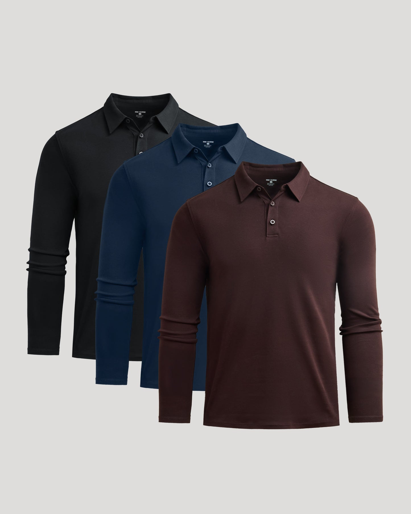 Core Premium Pima Long Sleeve Polo 3-Pack
