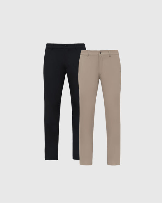 Black & Khaki Commuter Pant 2-Pack