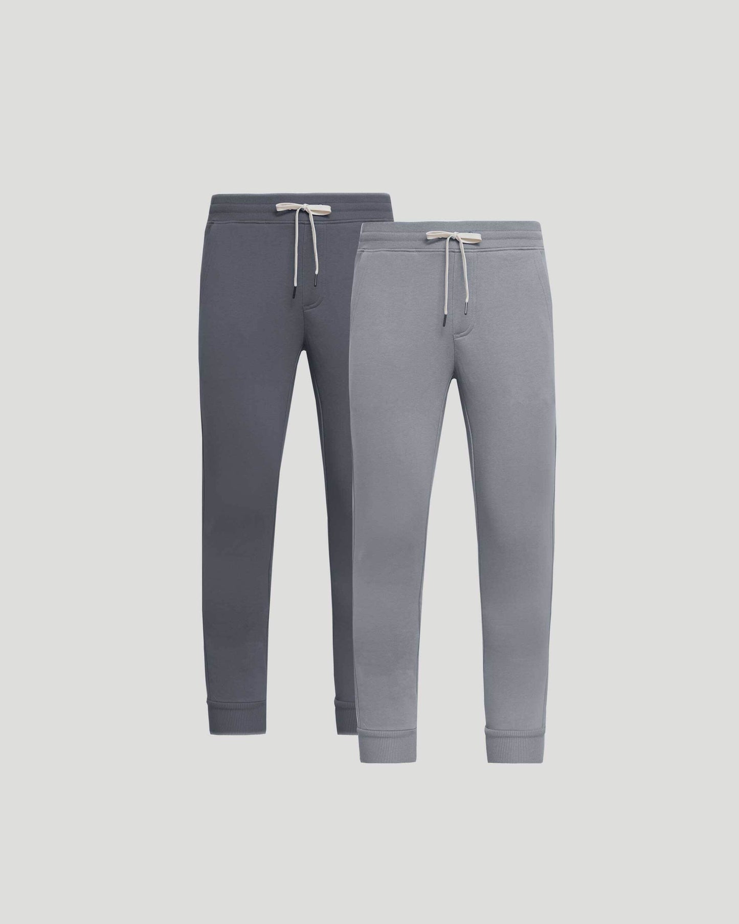 Dusty Blue and Stormy Fleece French Terry Joggers 2-Pack