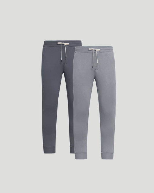 Dusty Blue and Stormy Fleece French Terry Joggers 2-Pack