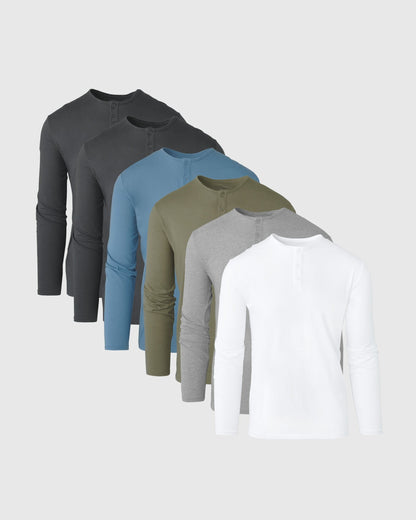 The Core Classic Long Sleeve Henley 6-Pack