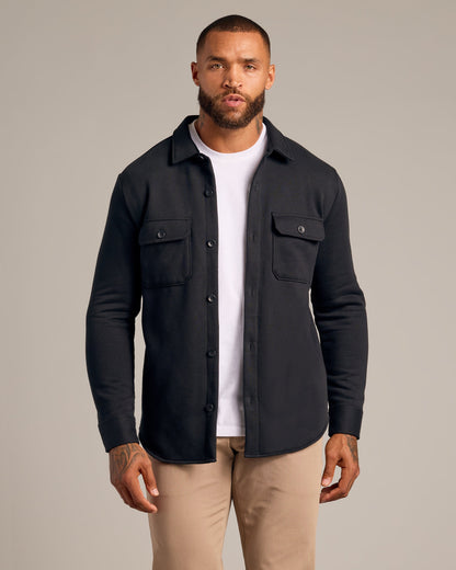 Black Fleece Shirt Jacket
