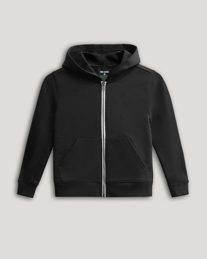 Boys' Black Fleece Full Zip Hoodie