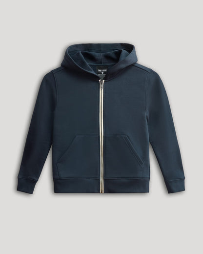 Boys' Navy Fleece Full Zip Hoodie