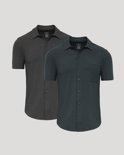 Heather Short Sleeve Ripstop Commuter Shirt 2-Pack