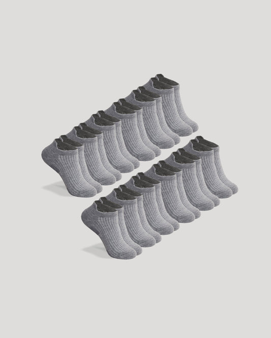Heather Gray Active Half Crew Socks 12-Pack