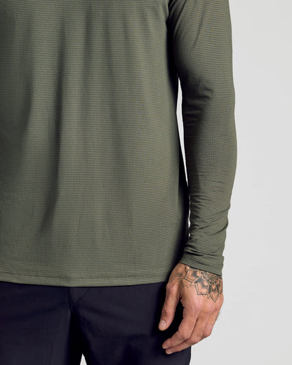 Kelp Long Sleeve Active Mesh Crew