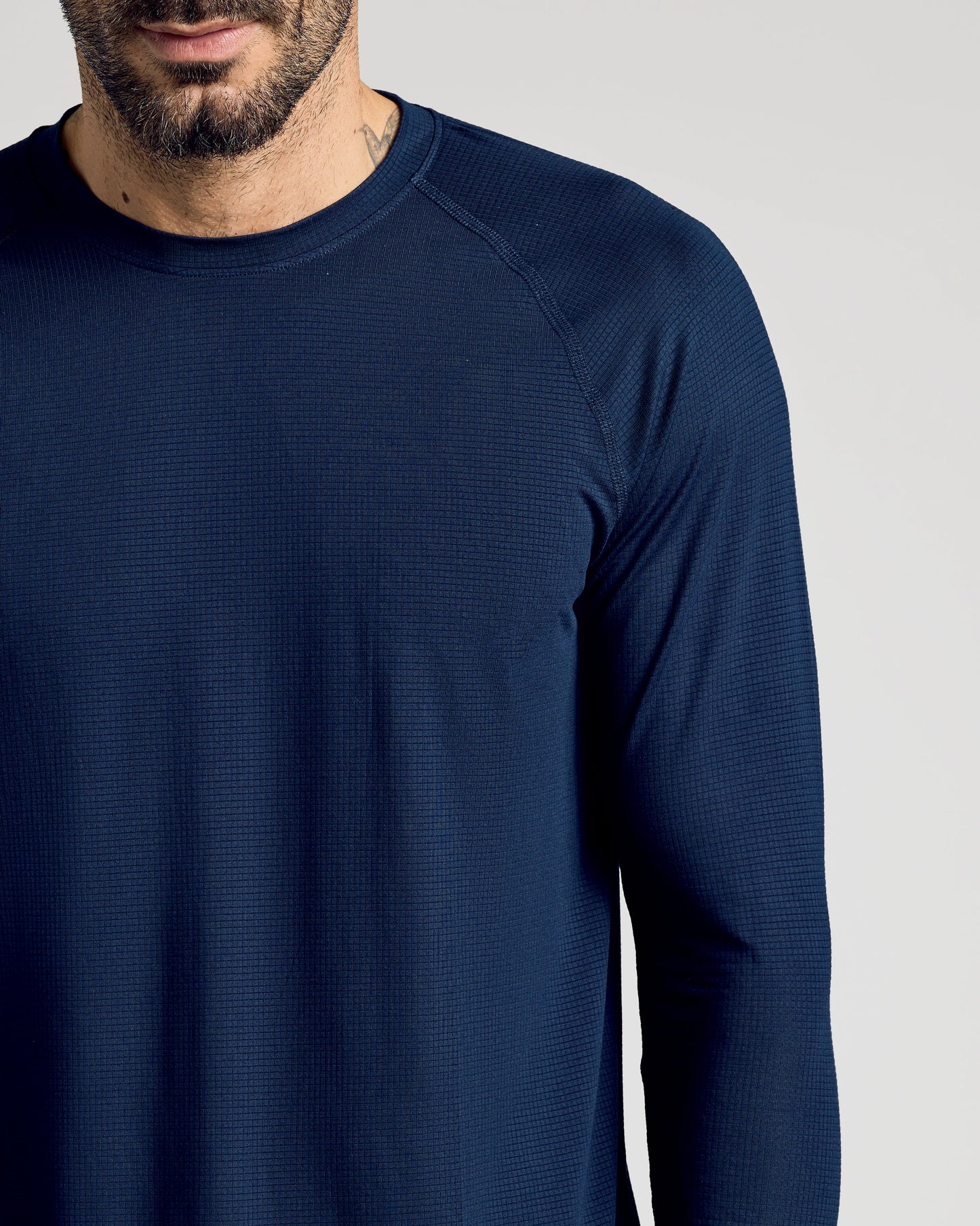 Navy Active Mesh Long Sleeve Crew 3-Pack