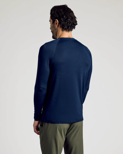 Navy Active Mesh Long Sleeve Crew 6-Pack