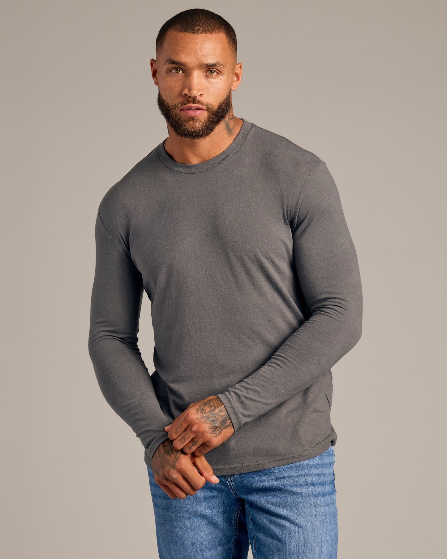 The Staple Classic Long Sleeve Crew Neck 3-Pack