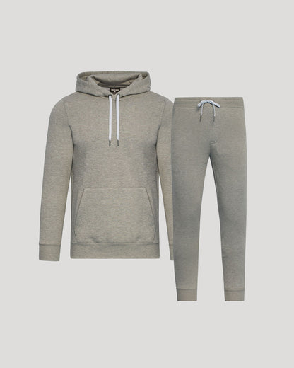 Dark Heather Gray Pullover Fleece Hoodie & Jogger 2-Pack