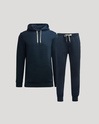 Navy Tall Fleece Pullover Hoodie & Joggers 2-Pack