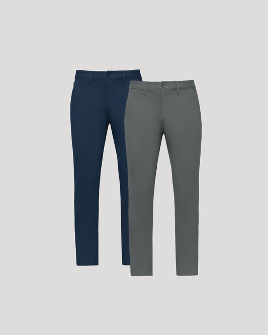 Navy & Carbon Slim Chino Pants 2-Pack