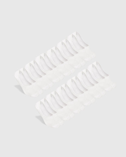 White Never Show Socks 12-Pack