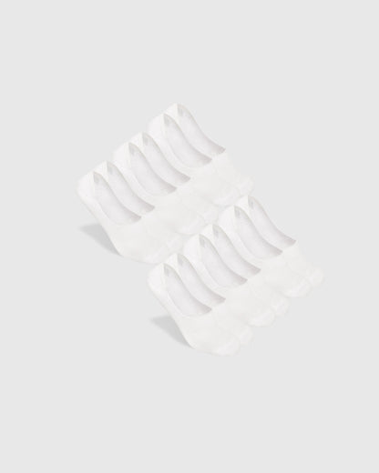 White Never Show Socks 6-Pack