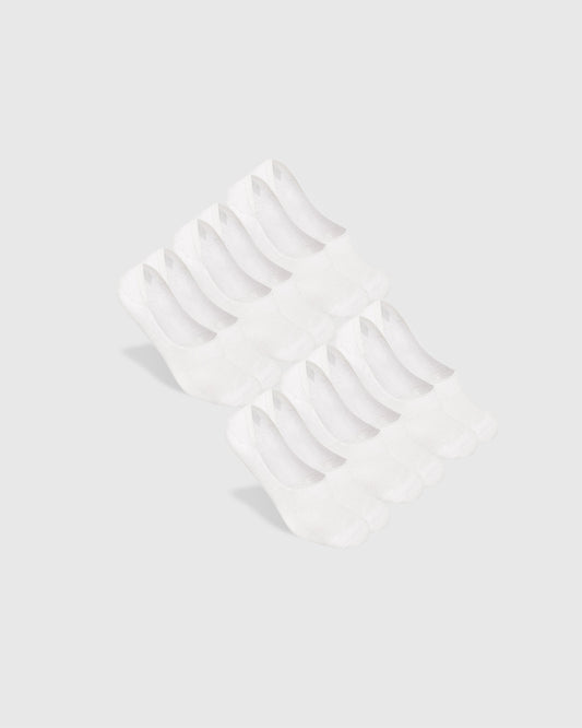 White Never Show Socks 6-Pack