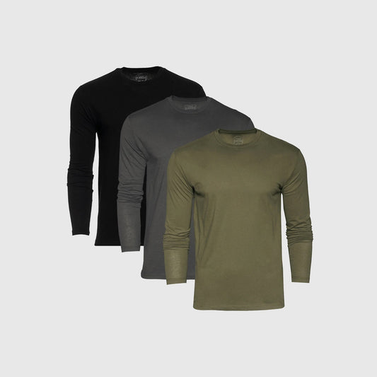 The Staple Classic Long Sleeve Crew Neck 3-Pack