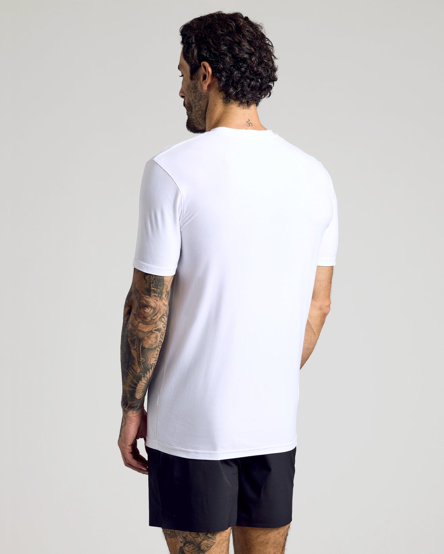 White Active Crew Neck Tee