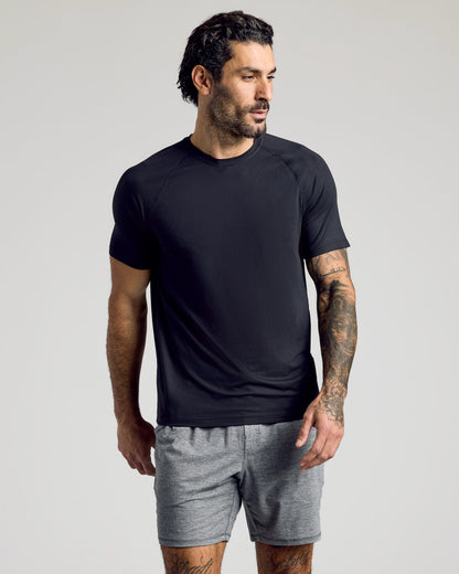 Black & Navy Active Mesh Crew 3-Pack