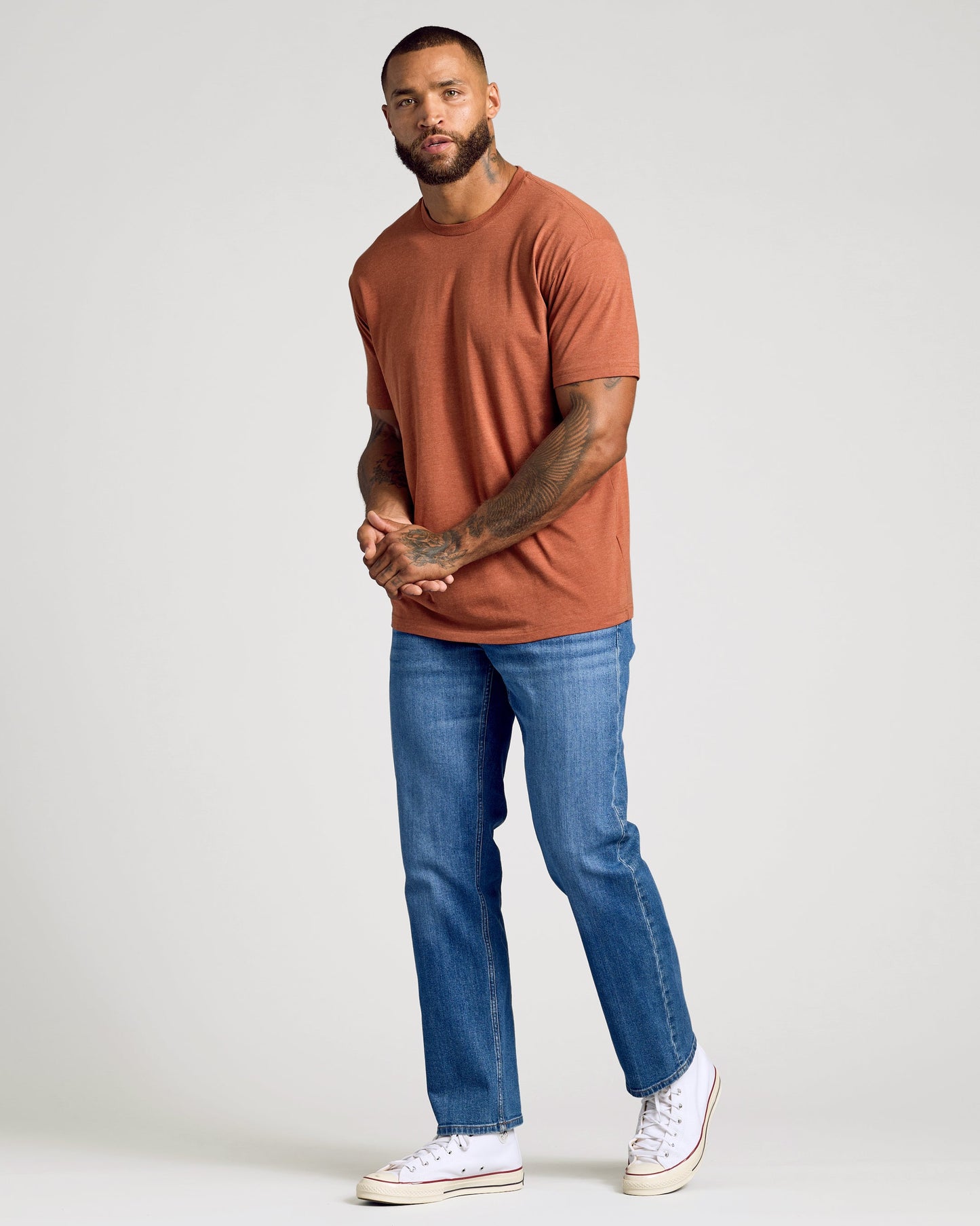 Heather Gingersnap Classic Crew Neck