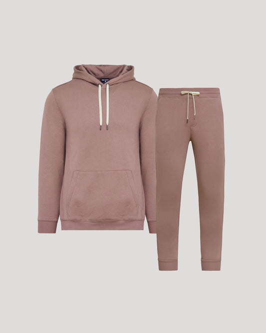 Slate Mauve Pullover Fleece Hoodie & Jogger 2-Pack