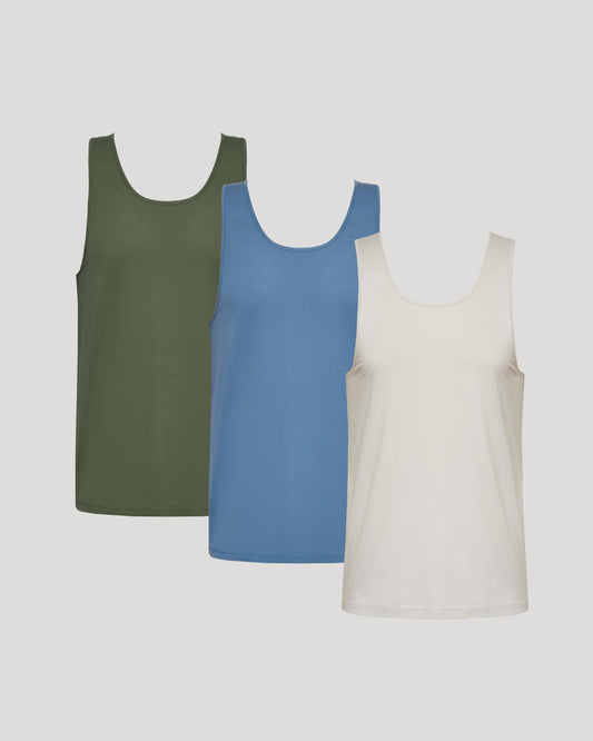 Sleeveless Active Mesh Tank 3-Pack