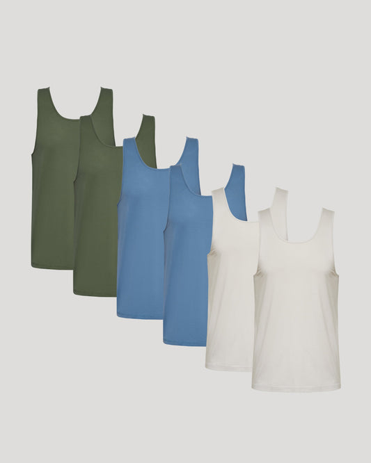 Sleeveless Active Mesh Tank 6-Pack