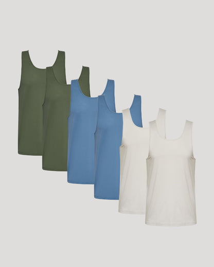 Sleeveless Active Mesh Tank 6-Pack