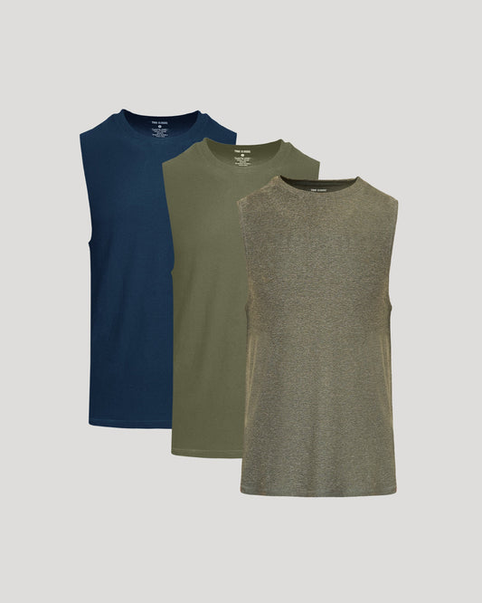 The Timeless Sleeveless Active Muscle Tee 3-Pack