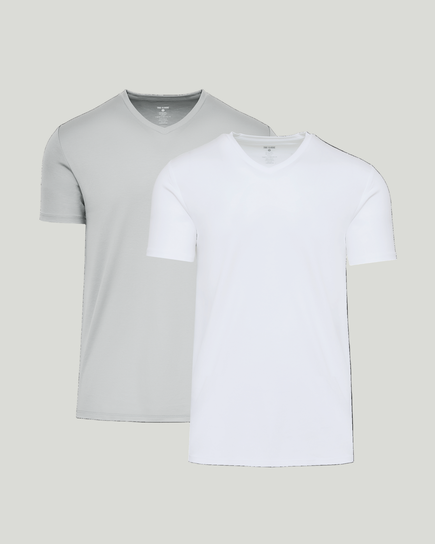 Steel White Pima V-Neck 2-Pack
