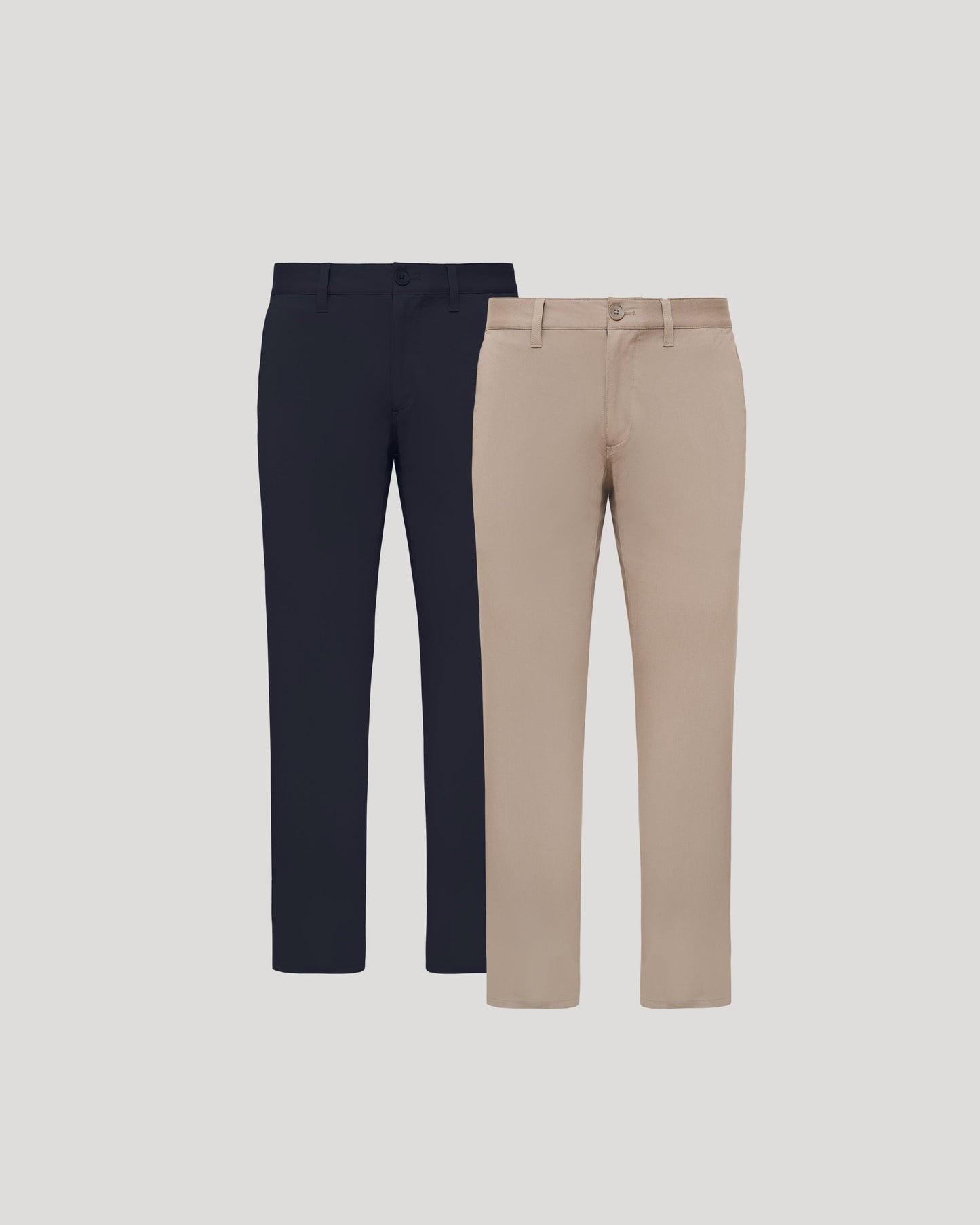 Khaki & Navy Straight Twill Chino 2-Pack
