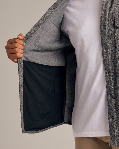 Heather Black Shirt Jacket