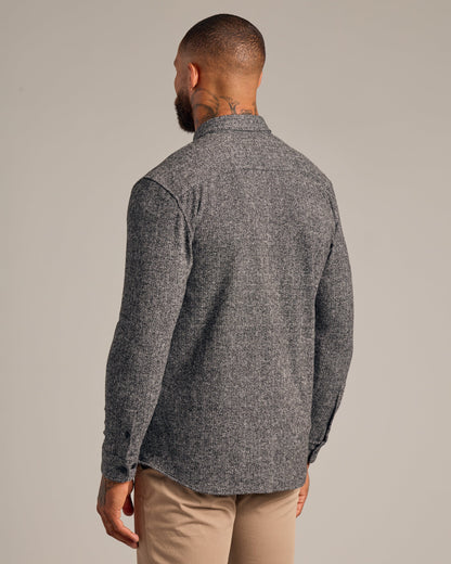 Heather Black Shirt Jacket