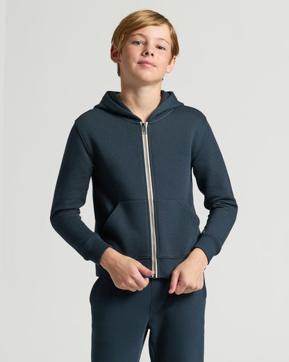Boys' Navy Full Zip Fleece Hoodie & Jogger 2-Pack