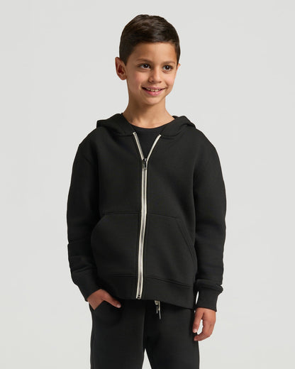 Boys' Black Full Zip Fleece Hoodie & Jogger 2-Pack