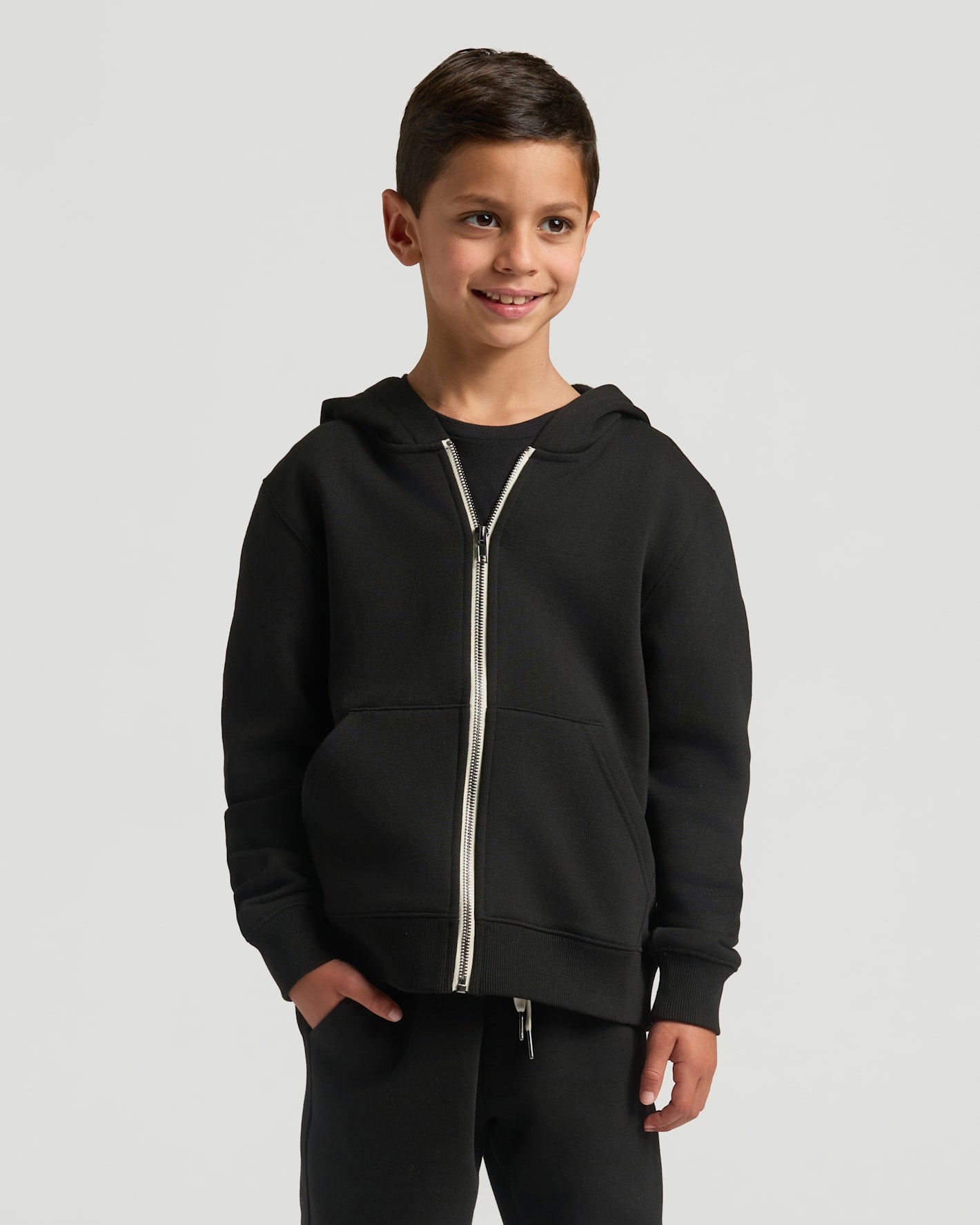 Boys' Black & Navy Fleece Zip Hoodie 2-Pack